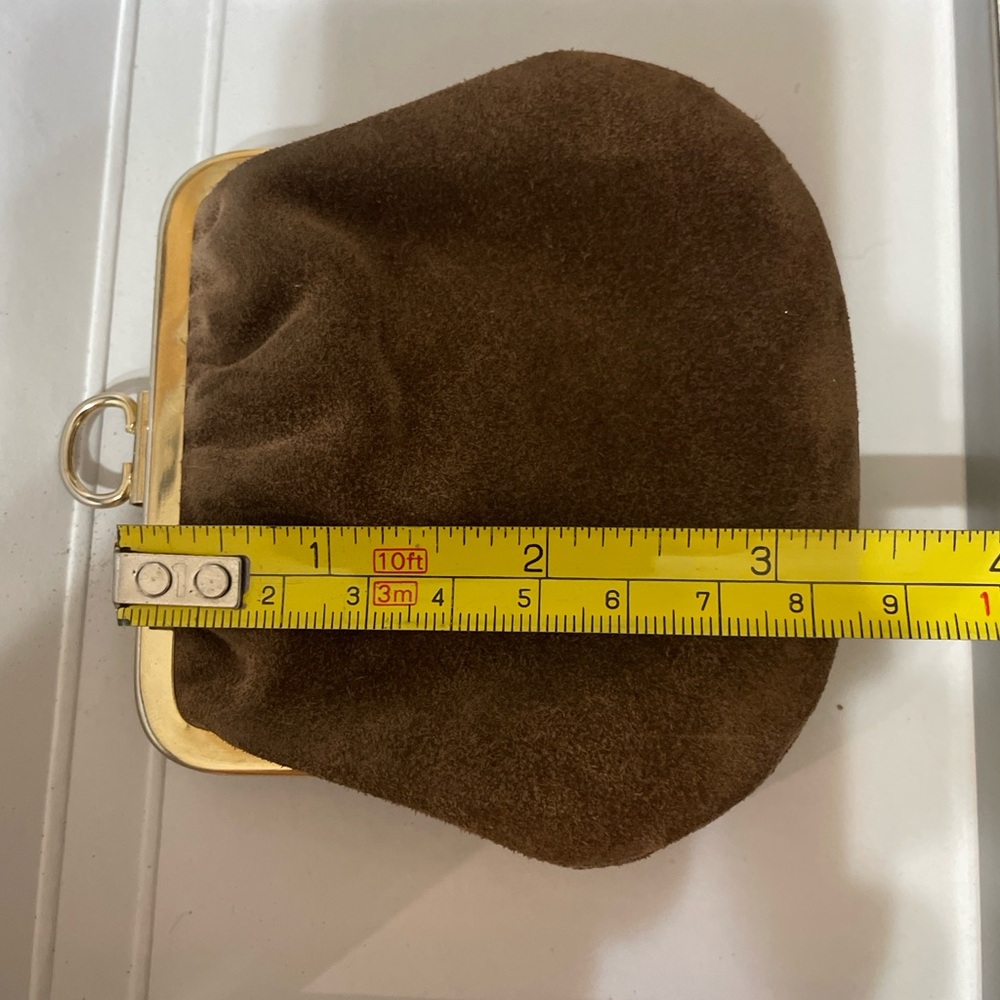 Vintage Neiman Marcus Suede Kiss Lock Coin Purse Made in Italy Rare - Picture 6 of 6